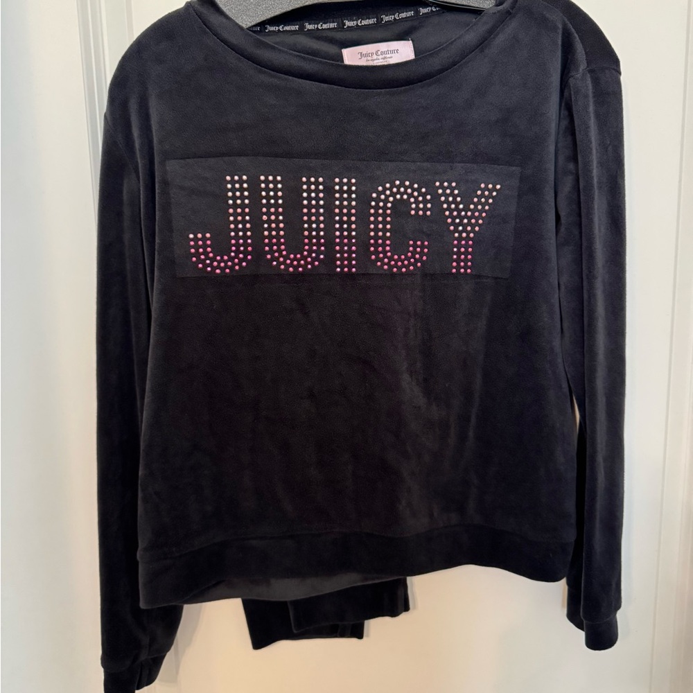 Juicy Couture Black Velour Sweatshirt
